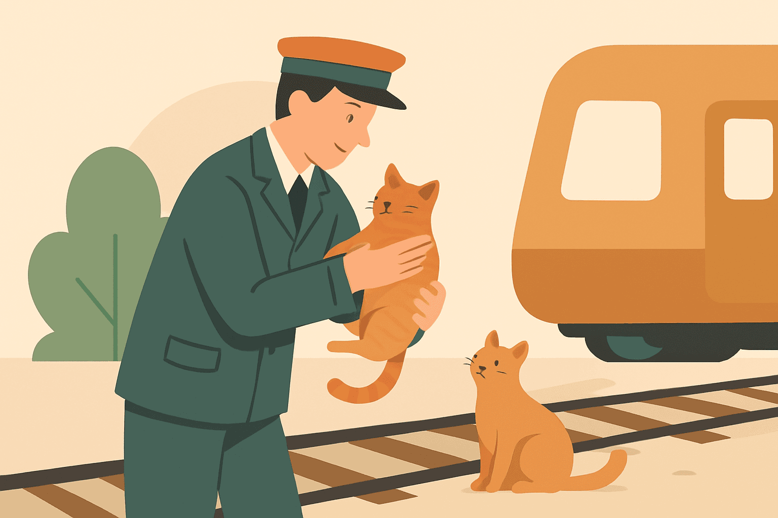 De kattenheld: een machinist redt katten langs het spoor