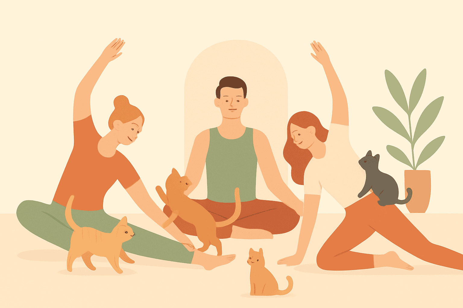 De voordelen van kitten yoga: ontspanning voor jou en je kat