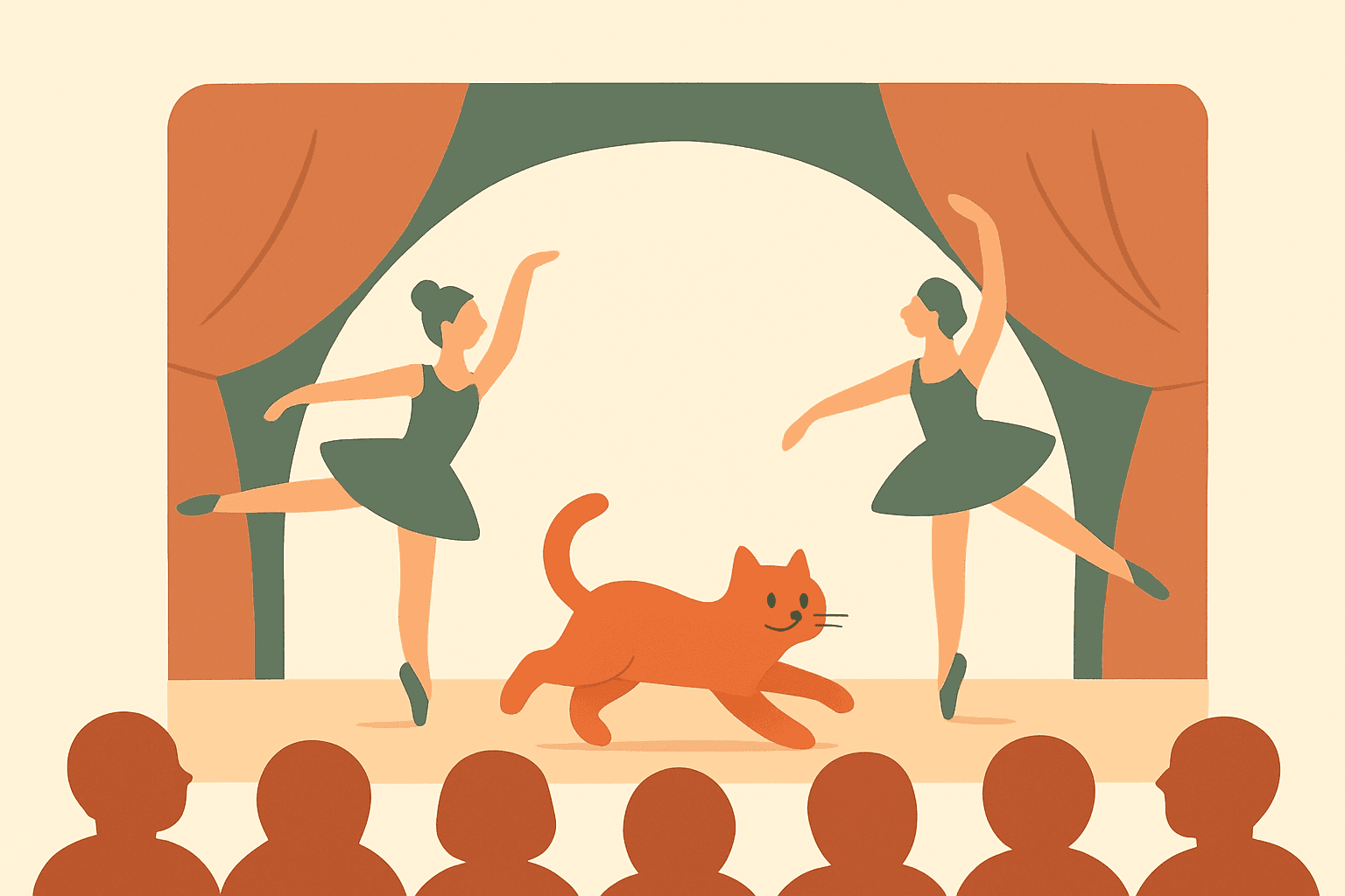 Katten in de schijnwerpers: een onverwachte balletster