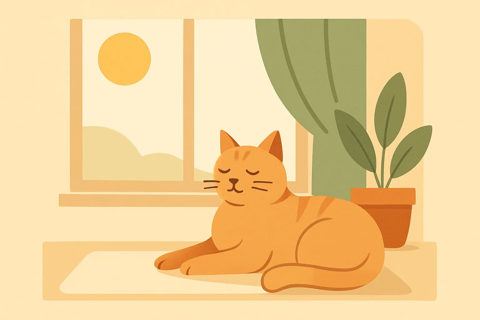 Waarom je kat zo dol is op zonnebaden