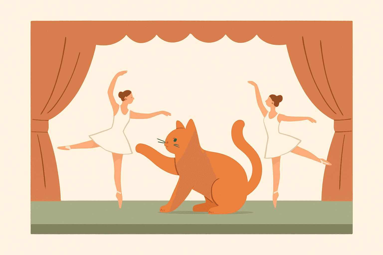 De kat als onverwachte ster in de balletwereld