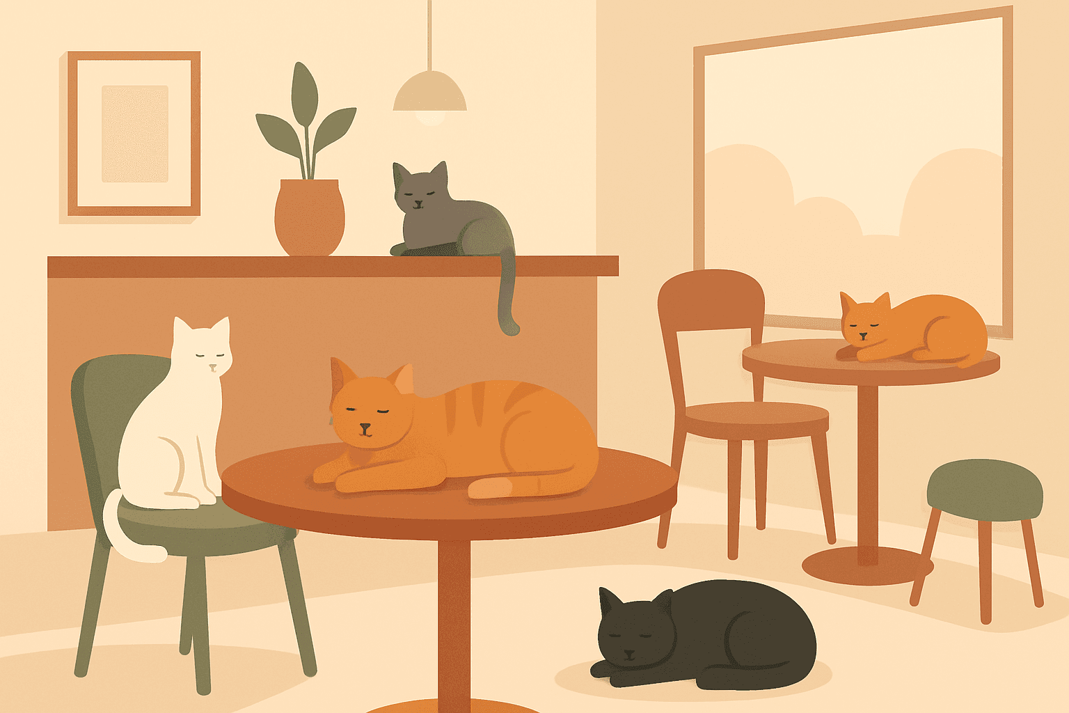 De katten in het café: een warme plek vol purrfecte momenten