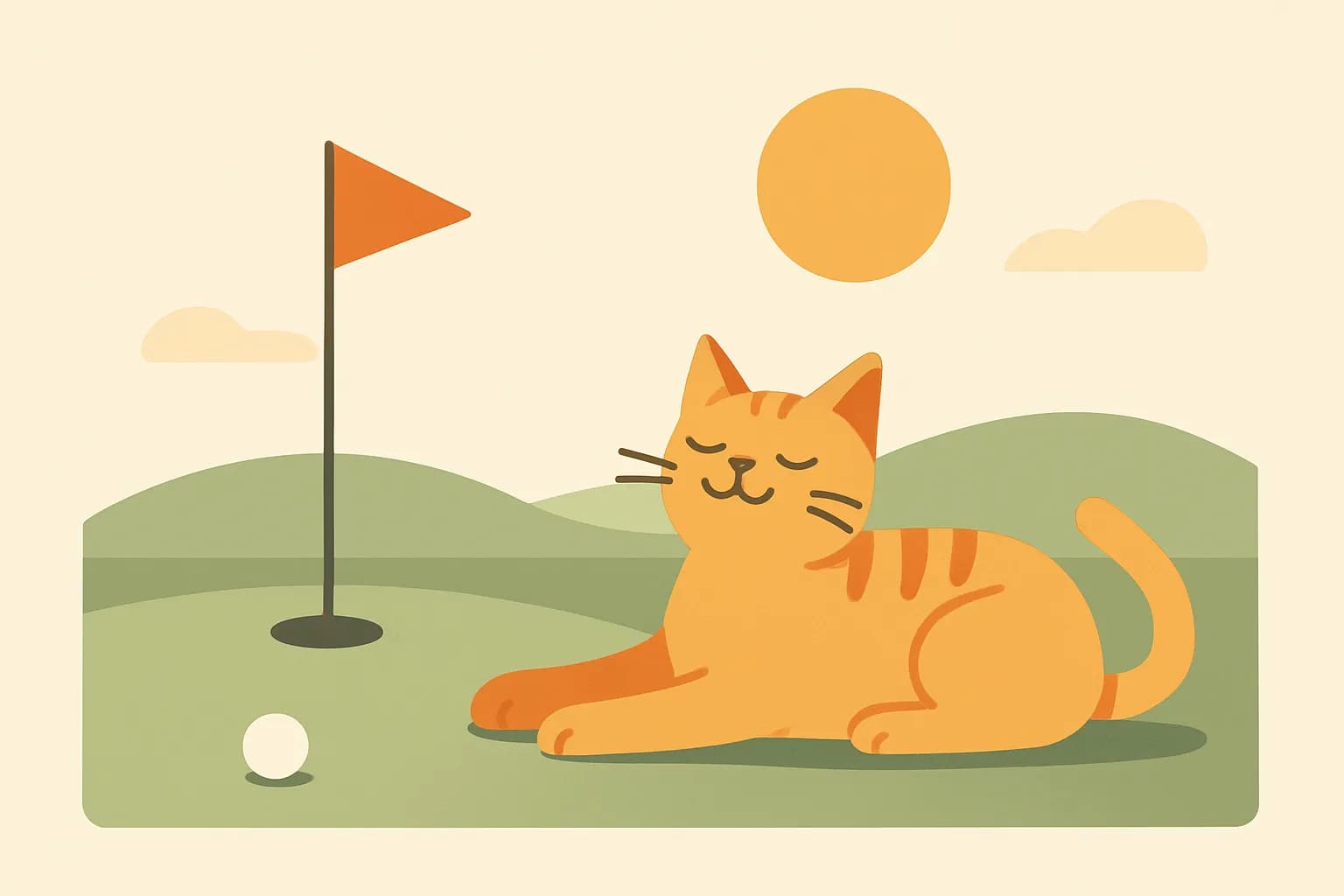Een kat op de golfbaan: hoe deze viervoeter de spelregels verandert